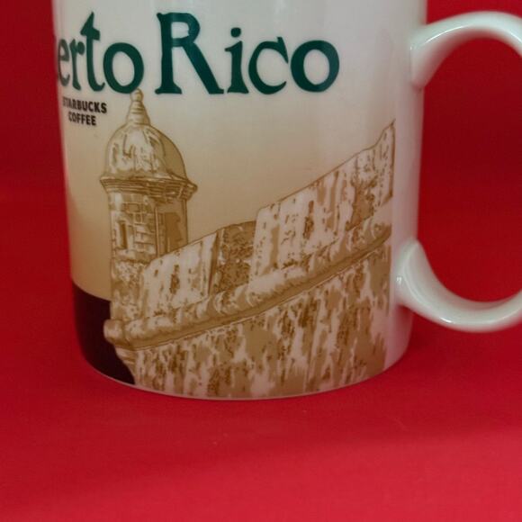 NWT Starbucks Puerto Rico Coffee Mug Global Icon 2015 Tan Brown 16 Oz. Fortress - Picture 9 of 9